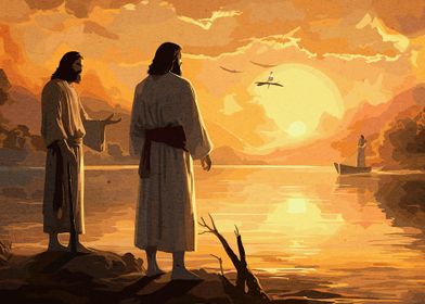 Jesus by the Lake