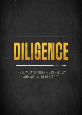 Diligence Quote Poster