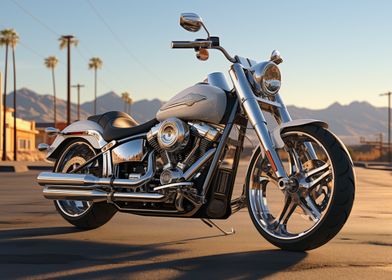 Chrome Harley Davidson Motorcycle