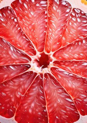 Close-up Grapefruit Slice