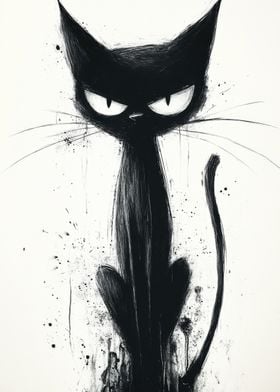 Black Cat Illustration