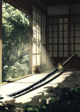 Katana in Japanese House