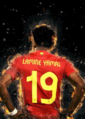 Lamine Yamal Football Art