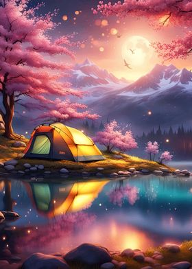 Camping Under the Moon