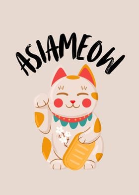 Asian Cat Illustration