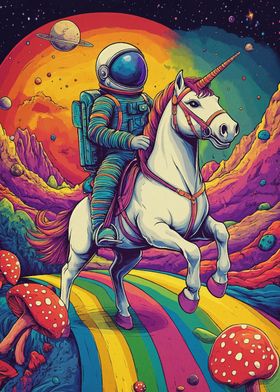 Astronaut Riding Unicorn