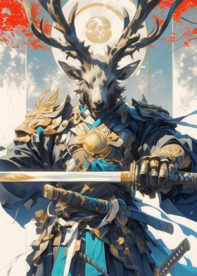 Deer Samurai Warrior