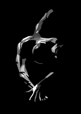 Silhouette of a Swimmer