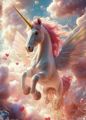 Flying Unicorn with Wings