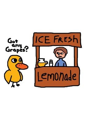 Duck at Lemonade Stand