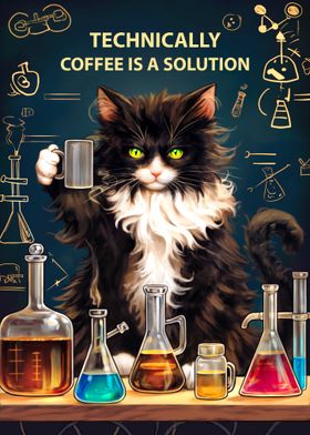 Coffee is a Solution Cat