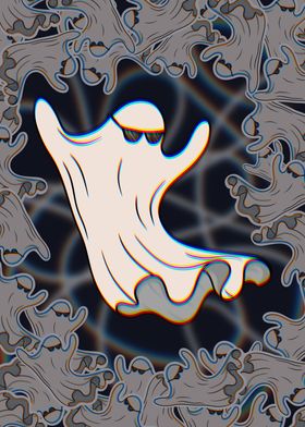 Cool Ghost with Sunglasses