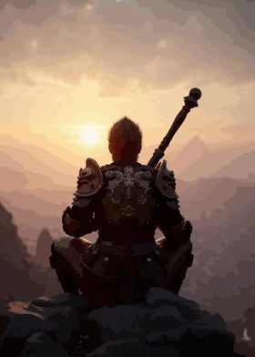 Warrior at Sunset