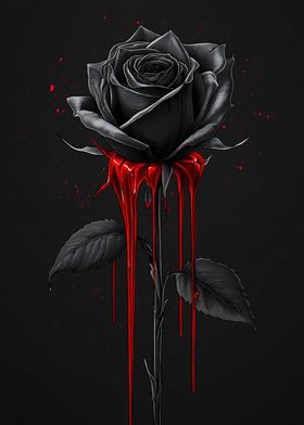 Black Rose with Blood