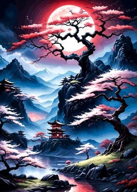 Japanese Mountain Landscape