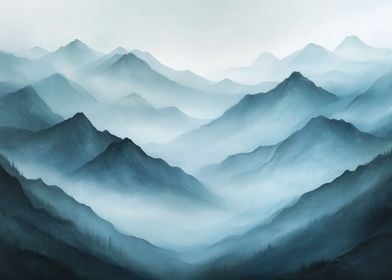 Misty Mountain Range