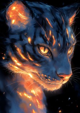 Fiery Tiger Portrait