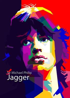 Mick Jagger Pop Art Portrait