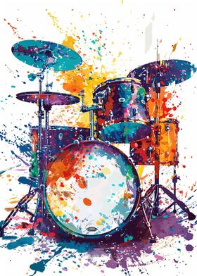 Colorful Drum Set