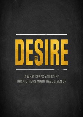 Desire Motivational Poster