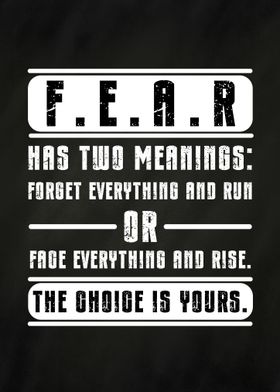 Fear Has Two Meanings