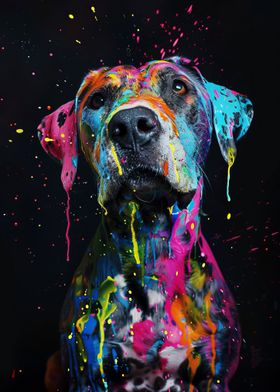 Colorful Dog Portrait