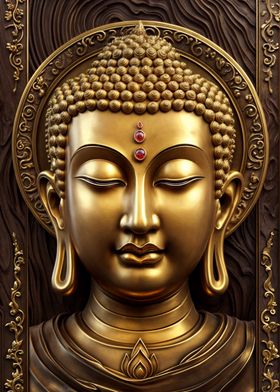 Golden Buddha Sculpture