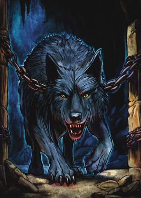 Ferocious Wolf Illustration