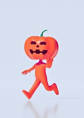 Pumpkin Head Running