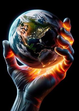 Hand Holding Earth