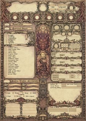 Character Sheet D&amp;D