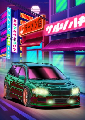 Mitsubishi Lancer Evo Wagon Neon Night