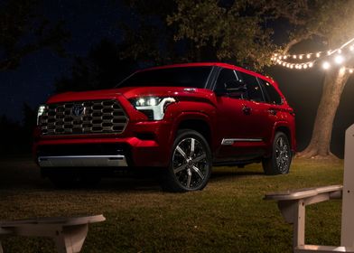 Red SUV Night Shot