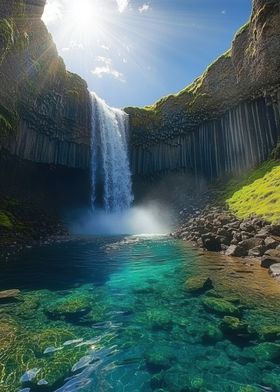 Waterfall in Iceland