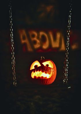 Pumpkin Jack-o'-Lantern Swing