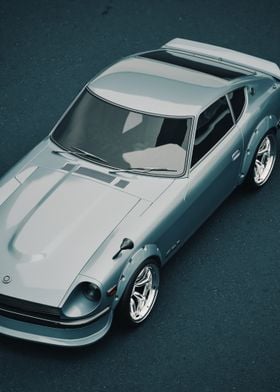 Silver Datsun 240Z