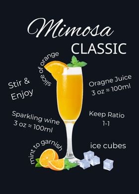 Mimosa Cocktail Recipe Bar Kitchen Art