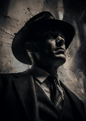 Vintage Gangster Portrait