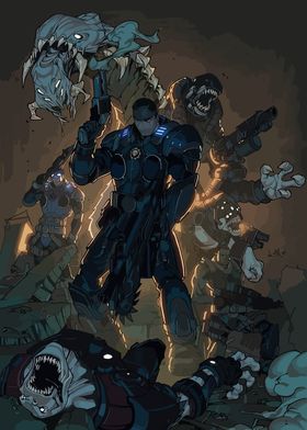 Gears of War Comic Art