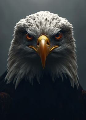 Angry Bald Eagle Portrait