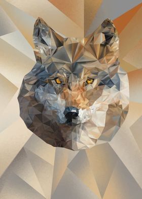 Wolf Geometric Art