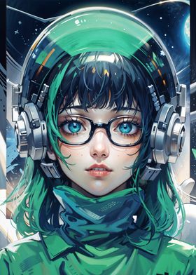 Anime Girl in Space Suit