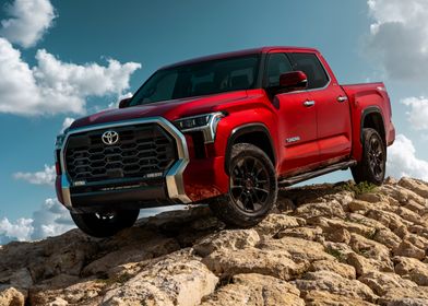 Red Toyota Tundra Pickup Truck