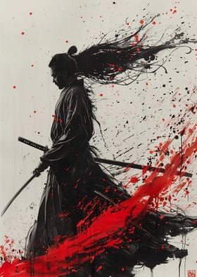 Samurai Warrior Art Print Martial Arts Kung Fu