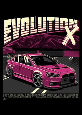 Mitsubishi Lancer Evolution X Pink