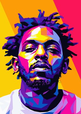 Kendrick Lamar Pop Art Portrait