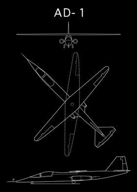 AD-1 Airplane Blueprint