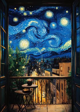 Starry Night Balcony