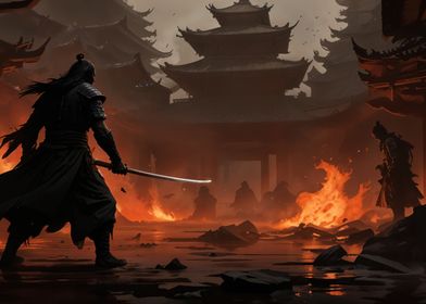 Samurai in Flames