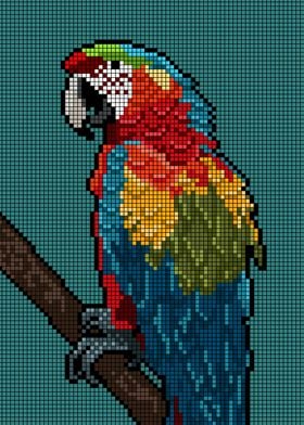 Pixel Art Parrot